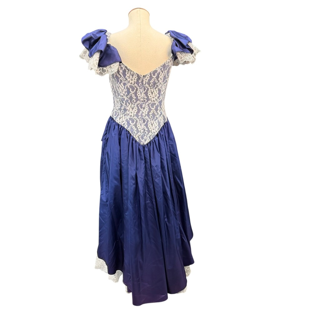 LORALIE ORIGINAL Vintage Lace & Taffeta Party Dress – Size 12 - Picture 2 of 7
